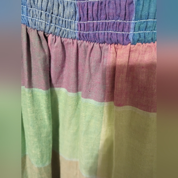 🏵️💚 Gap Blend Flutter Sleeve Square Neck Smocked Midi Dress - Picture 11 of 13